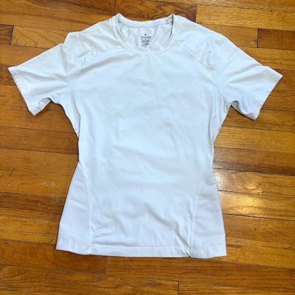 Tommie Copper Compression Shirt Mens Large White Back Support Activewear SS - Picture 1 of 8